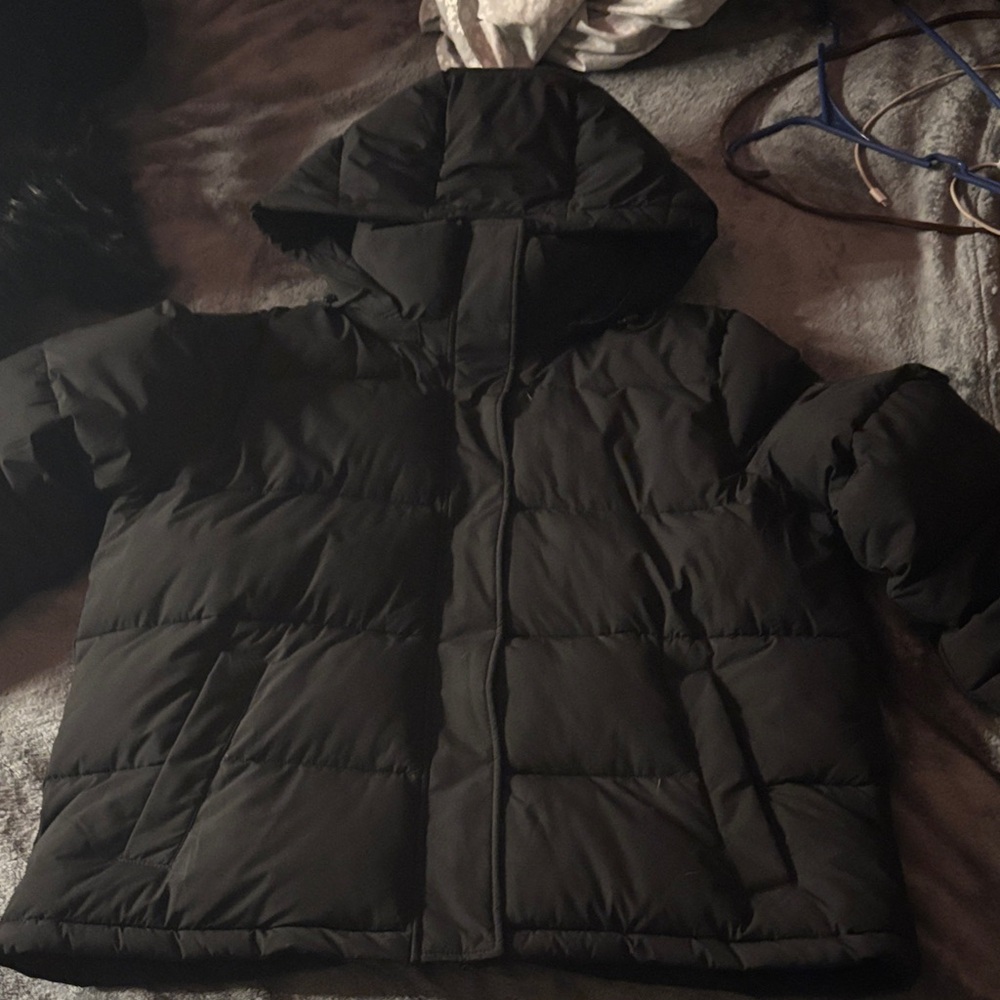 Black Calvin Klein winter coat